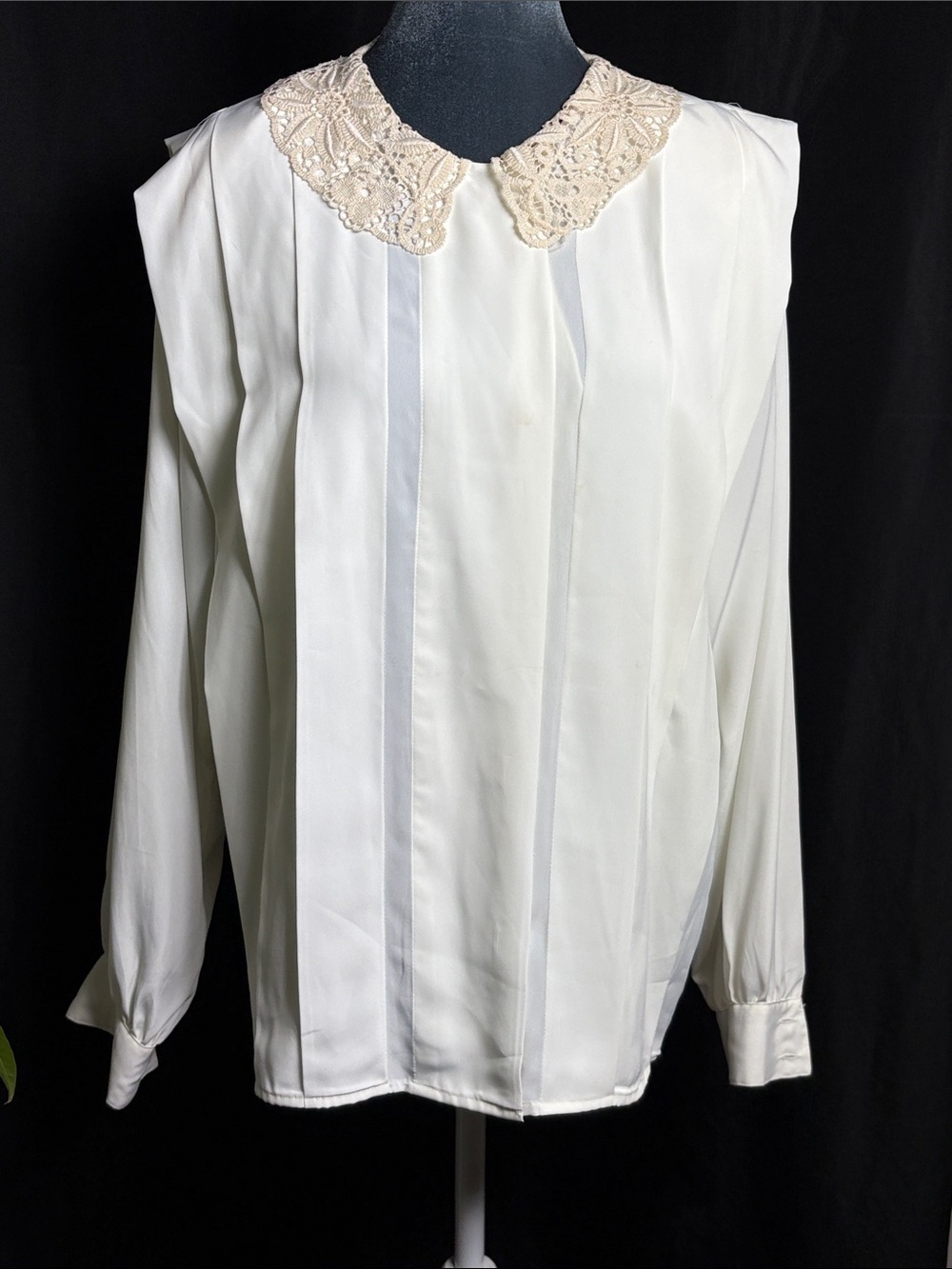 La Chine Classic by Galinda Wang Vintage Lace Collar Blouse Size 12 - Picture 1 of 7